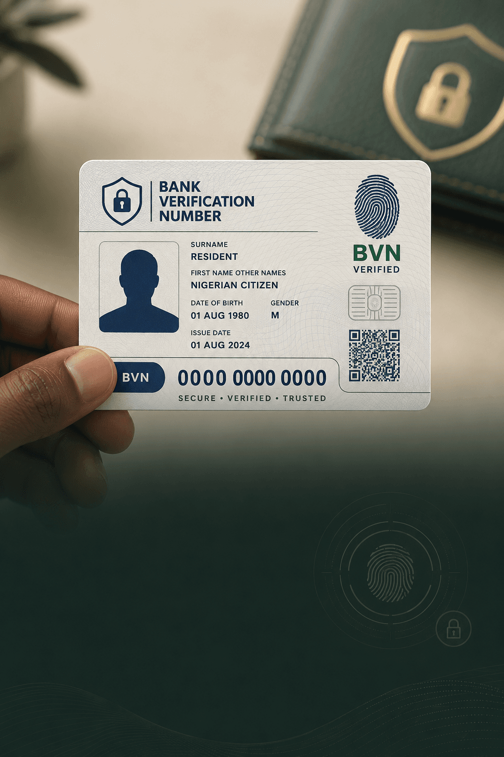 Bank Verification Number (BVN) card background